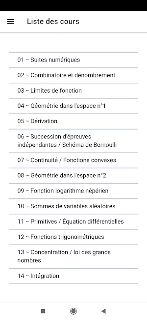 Spécialité Maths Screenshot 0