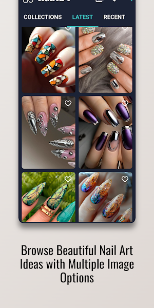Metallic Mosaic Nail Design Screenshot 3