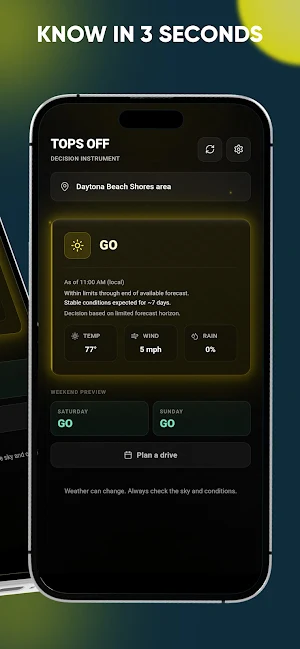 Tops Off – Jeep Weather Screenshot 1