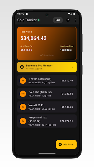 Gold Tracker - Live Gold Price Screenshot 3