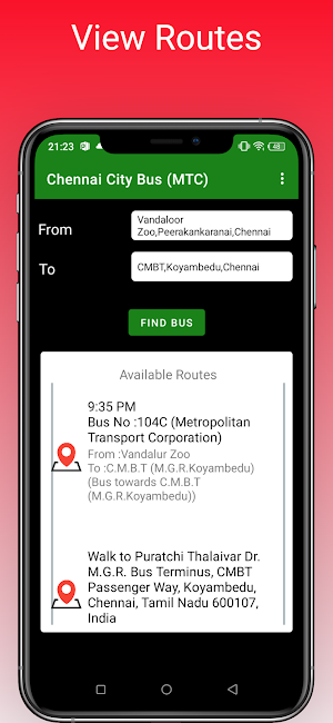 Chennai City Bus - Find Bus No Screenshot 2