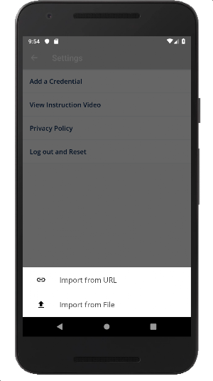 OCU Certificate Wallet Screenshot 2