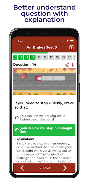 Arkansas AR CDL Practice Test Screenshot 1