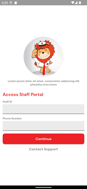 Lion Group Staff Portal Screenshot 1