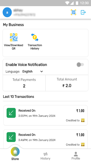 KVGB Bank Merchant App Screenshot 2