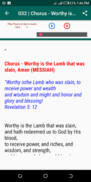Christian Psalms, Anthems & Hymns Audio Screenshot 2