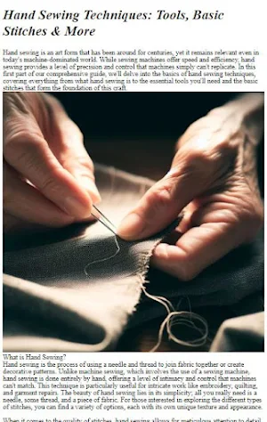 How to Hand Sew Basic Stitches Screenshot 3