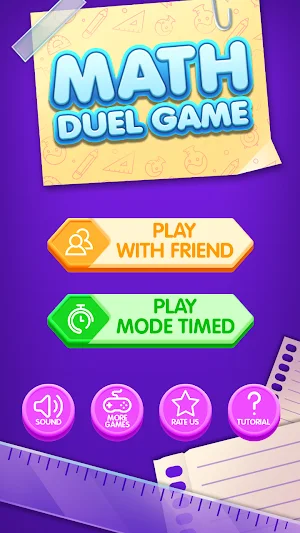 Math Duel Game - 2 players Screenshot 2