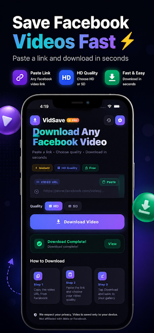 VidSave – FB Video Downloader Screenshot 0
