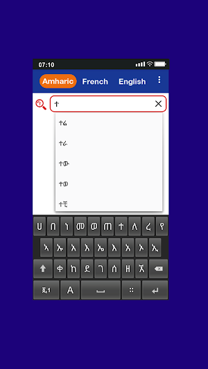 Amharic French Dictionary screenshot 3
