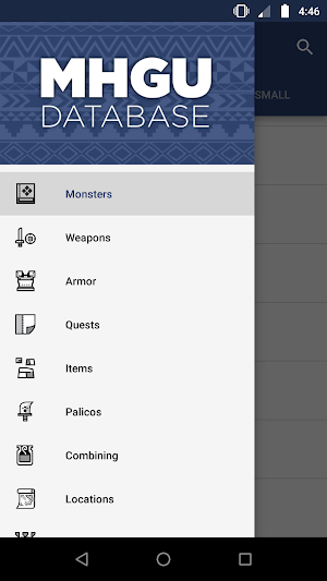 MHGU Database Screenshot 0