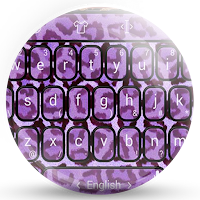 Keyboard Theme Leopard Purple