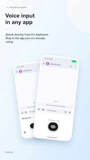 WhisperVoice — Voice to Text Screenshot 0