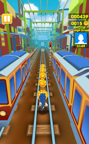Runner Blue Hedgehog Subway Screenshot 2