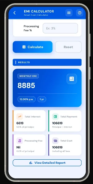 EMI Calculator & Loan Tools Screenshot 3