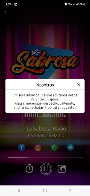 La Sabrosa Radio Valencia Screenshot 2