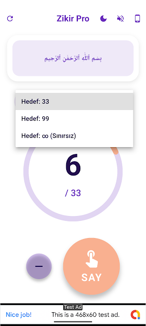 Zikirmatik Pro Screenshot 1