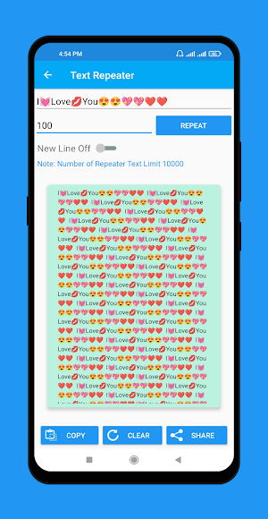Text Repeater - Unlimited Copy Screenshot 3