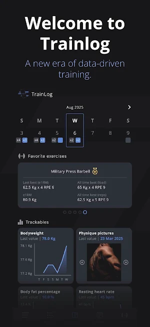 TrainLog Workout Tracker Screenshot 0