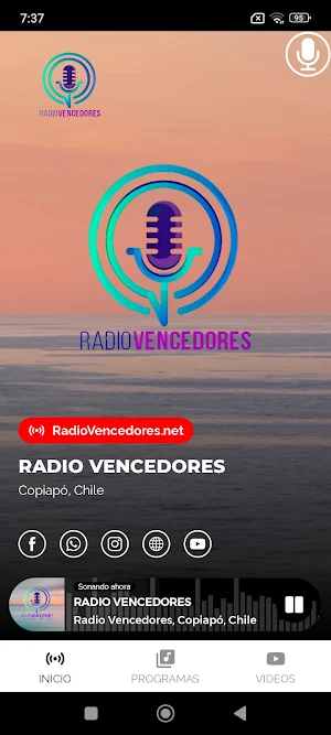 Radio Vencedores Chile Screenshot 1