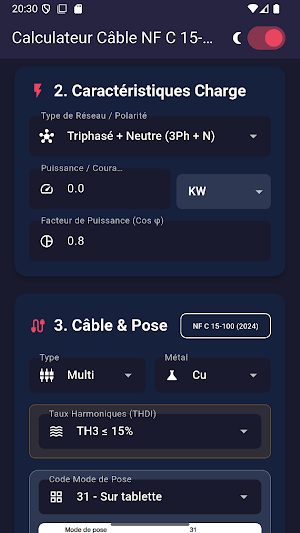 Section câble Screenshot 1
