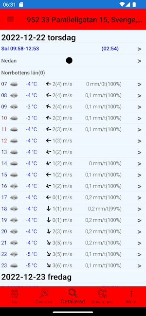jsNordicWeather Screenshot 3