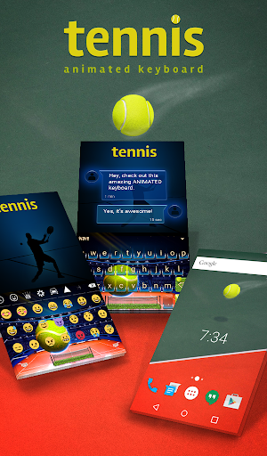 Tennis Animated Keyboard Screenshot 0