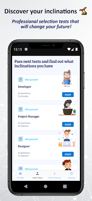 RanQ - IQ & Profession Tests Screenshot 1