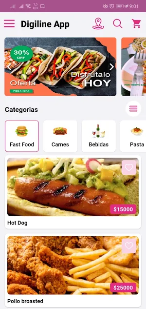 Food App Digiline Screenshot 0