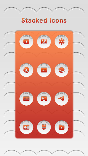 Stacked Light Red Icons Screenshot 2