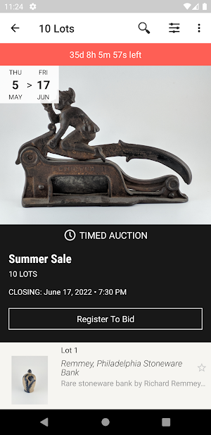 Brooks Auction Screenshot 1