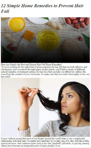 Hair Loss Home Remedies Tips Screenshot 2