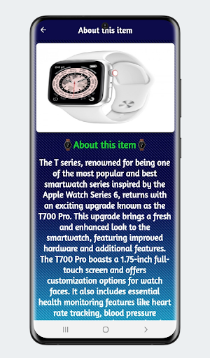 T700 Pro Smartwatch Guide Screenshot 1