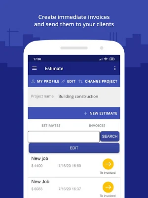 Construction Estimator App Screenshot 2