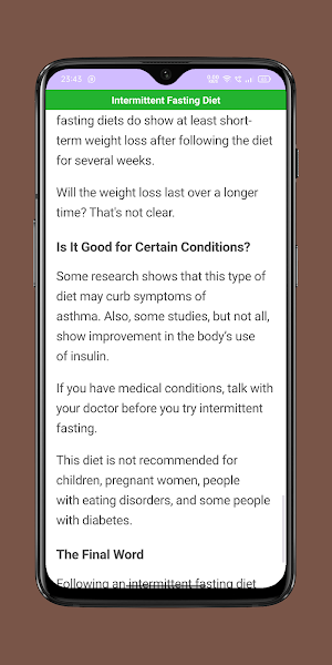 Intermittent Fasting Diet Plan Screenshot 3