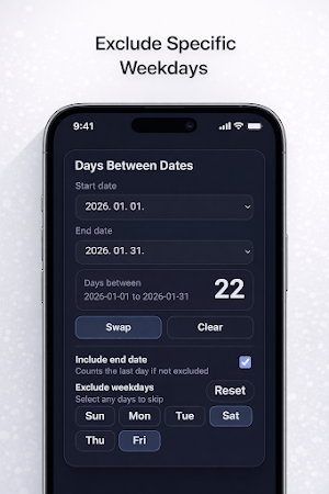 Days Between Dates Calculator Screenshot 2