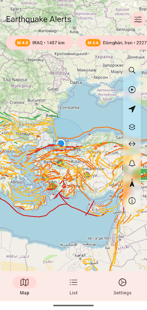 Earthquake Alerts: Live Map Screenshot 2
