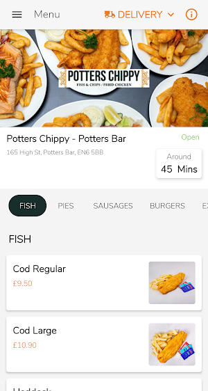 Potters Chippy - Potters Bar Screenshot 0