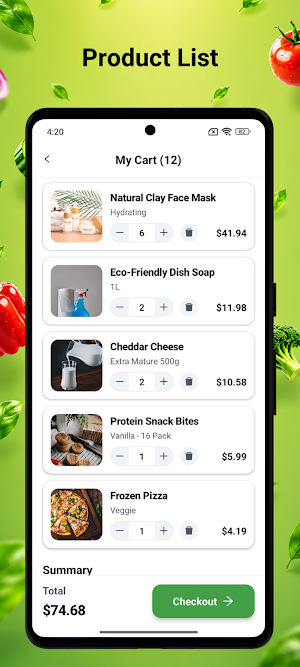 Exicube Grocery Screenshot 2