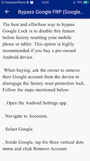 Factory Reset Bypass Guide Screenshot 1