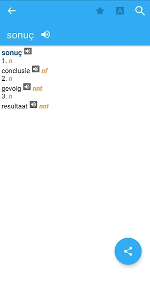 Dutch-Turkish Dictionary Screenshot 0
