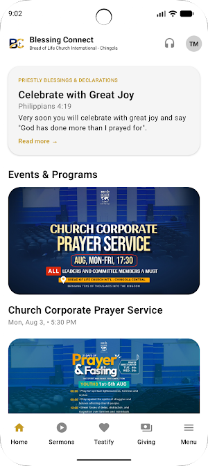 BlessingConnect Screenshot 1
