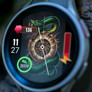 A096 Snake Hybrid Watchface Screenshot 2