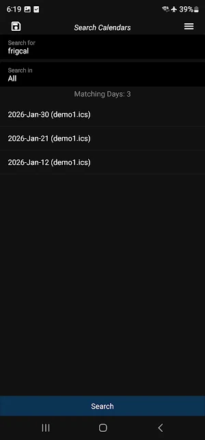 Frigcal Screenshot 3