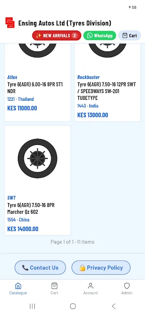Ensing Tyres Screenshot 2