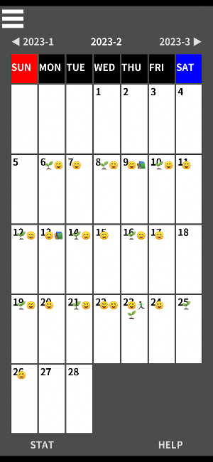 Sticker Calendar Screenshot 1