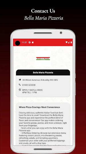 Bella Maria Pizzeria Screenshot 2