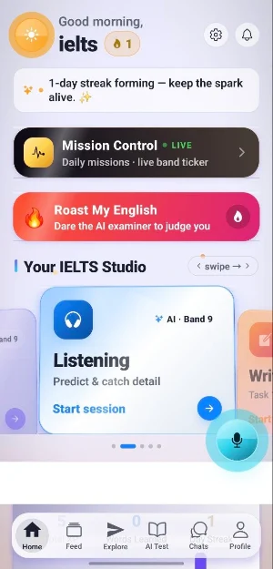 Axiom IELTS: AI Band 9 Prep Screenshot 0