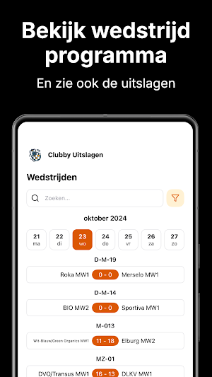 Clubby Uitslagen Screenshot 0