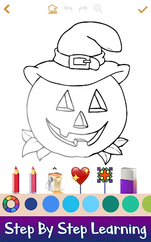 Learn to Draw Halloween: Drawing, Color Book Pages Screenshot 1